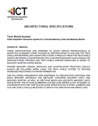 Tech Shield Architectural  Specifications 1-23